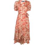 Vadlånga Blommiga Orange Blommiga klänningar från Ralph Lauren Lauren i Storlek XXS med V-ringning för Damer 
