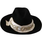 Svarta Fedora hattar från Dolce & Gabbana på rea i Polyester 