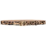 Leopard-mönstrade Bruna Läderbälten från Dolce & Gabbana med Djur med L70 i Kalvskinn för Damer 