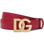 Röda Läderbälten från Dolce & Gabbana på rea i Läder för Damer 