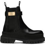 Svarta Chelsea-boots från Dolce & Gabbana på rea med Chunky i Läder för Damer 