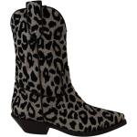 Leopard-mönstrade Svarta Cowboy-boots från Dolce & Gabbana på rea i Läder för Damer 