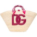 Ljusbeige Shoppingväskor från Dolce & Gabbana i Läder för Damer 