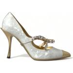 Vita Mary Jane Pumps med glitter från Dolce & Gabbana på rea i Kalvskinn för Damer 