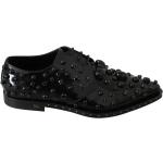 Svarta Finskor med glitter från Dolce & Gabbana på rea i Läder för Herrar 