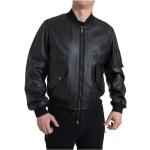 Dolce & Gabbana Leather Jackets Black, Herr