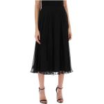 Knälånga Svarta Plisserade kjolar från Dolce & Gabbana på rea i Chiffong för Damer 