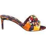 Gula Slip in-sandaler från Dolce & Gabbana på rea med Stilettklack med Klackhöjd 5cm till 7cm i Läder för Damer 