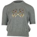 Vintage Hållbara Gråa Kashmir tröjor med broderi från Dolce & Gabbana på rea i Storlek S i Kashmir för Damer 