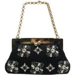 Vintage Hållbara Svarta Handväskor i skinn från Dolce & Gabbana på rea i Läder för Damer 