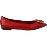 Sommar Röda Loafers med glitter från Dolce & Gabbana på rea med spetsig tå i Mocka för Damer 