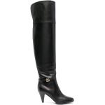 Svarta Skinnstövlar från Dolce & Gabbana på rea med rundad tå i Läder för Damer 