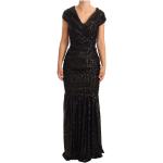 Svarta Cut out klänningar med glitter från Dolce & Gabbana på rea för Damer 