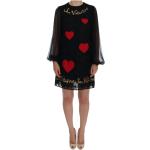 Kortkorta Svarta Långärmade Spetsklänningar med paljetter från Dolce & Gabbana på rea för Damer 