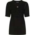 Svarta Kortärmade T-shirts från Dolce & Gabbana på rea i Bomull för Damer 
