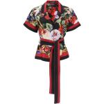 Flerfärgade Kortärmade Sidenpyjamasar från Dolce & Gabbana på rea med V-ringning i Siden för Damer 