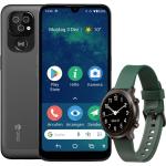 doro 8100 + Watch Dual-SIM Senior Smartphone 32 GB 15.5 cm (6.1 tum) 13 Megapixel, 2 Megapixel, 2 Megapixel Android™11 Grön