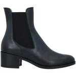Marinblåa Ankle-boots från Doucal's i storlek 36 med Blockklack med rundad tå i Mjukt läder för Damer 