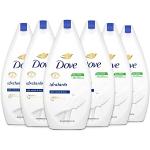 Dove, Fuktgivande duschtvål, med fuktgivande dermo-naturlig, mjuk och slät hud efter varje dusch, dermatologiskt testad, 92% biologiskt nedbrytbar, 0% SLES-sulfater, 6 st 450 ml