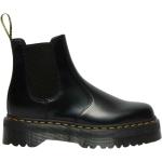 Svarta Chelsea-boots från Dr. Martens 2976 på rea med Blockklack med rundad tå i Kalvskinn för Damer 