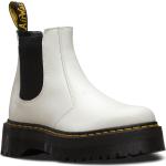 Vita Chelsea-boots från Dr. Martens 2976 Quad i storlek 40 i Läder för Damer 