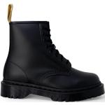 Höst Veganska Svarta Ankle-boots från Dr. Martens Vegan med Snörning med Klackhöjd 3cm till 5cm i Polyester för Damer 
