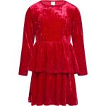 Röda Peplum-klänningar från Lindex i Sammet för Damer 