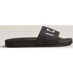 Svarta Slip in-sandaler från DSQUARED2 Icon i storlek 43 i Gummi för Herrar 