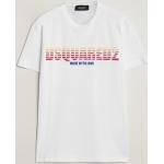Vita Kortärmade Kortärmade T-shirts från DSQUARED2 i Storlek M med Rund ringning i Bomull för Herrar 