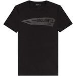 Punkiga Svarta Kortärmade Kortärmade T-shirts från DSQUARED2 på rea i Bomull för Herrar 