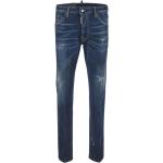 Mörkblåa Slim fit jeans med glitter från DSQUARED2 på rea för Herrar 