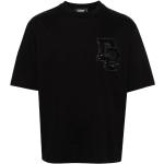 Svarta Kortärmade T-shirts med paljetter från DSQUARED2 i Bomull för Herrar 