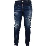 Blåa Slim fit jeans Urblekta från DSQUARED2 på rea för Herrar 