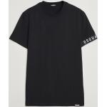 Svarta Kortärmade Kortärmade T-shirts från DSQUARED2 i Storlek M med Rund ringning i Bomull för Herrar 