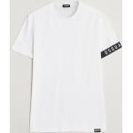 Vita Kortärmade Kortärmade T-shirts från DSQUARED2 i Storlek L med Rund ringning i Bomull för Herrar 