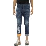 MC/Biker wear Blåa Skinny jeans från DSQUARED2 på rea för Herrar 