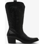 Svarta Cowboy-boots från Duffy i storlek 36 med spetsig tå med Klackhöjd 5cm till 7cm i Läder för Damer 