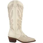 Beige Cowboy-boots för Breda fötter för Damer 
