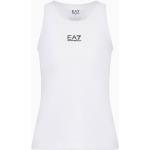 Vita Ärmlösa T-shirts stora storlekar från Armani Emporio Armani på rea i Storlek XXL med Rund ringning i Polyester för Damer 