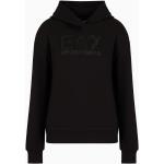 Svarta Tränings hoodies med strass från Armani Emporio Armani på rea i Storlek XL i Bomull för Damer 