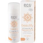 eco Cosmetics Bio CC Cream, dagkräm tonad ljus med OPC, Q10 och hyaluronsyra, vegansk anti-rynkkräm, SPF 30, 1x 50 ml