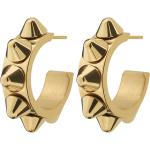 Edblad - Örhängen Peak Creole Earrings Small Gold - Guld - ONE SIZE