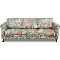 Ekerö 3-sits soffa i blommigt tyg - Eden Parrot Green