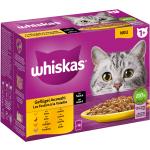 Ekonomipack: Whiskas 1+ portionspåse 24 x 85 g - Fjäderfäurval i sås