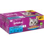 Ekonomipack: Whiskas 1+ portionspåse 48 x 85 g - Fiskurval i gelé