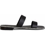 Svarta Slip in-sandaler med nitar från GIUSEPPE ZANOTTI på rea i storlek 42 med Slip-on med öppen tå i Läder 