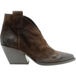 Mörkbruna Ankle-boots från Elena Iachi på rea i Mocka för Damer 