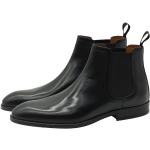 Svarta Fodrade boots med rundad tå i Läder för Herrar 