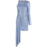 Kornblåa Draperade klänningar med paljetter från Elisabetta Franchi med Rund ringning för Damer 