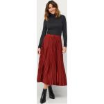 Knälånga Roströda Plisserade kjolar från Ellos i Storlek XL i Satin för Damer 